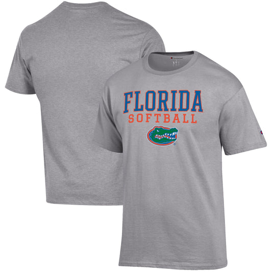 Men's Champion Gray Florida Gators Softball Stack T-Shirt