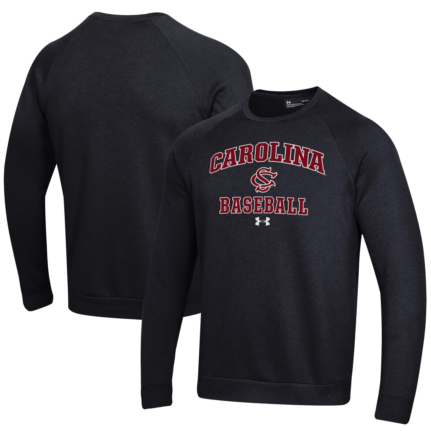 Men's Under Armour Black South Carolina Gamecocks Baseball All Day Arch Fleece Pullover Sweatshirt