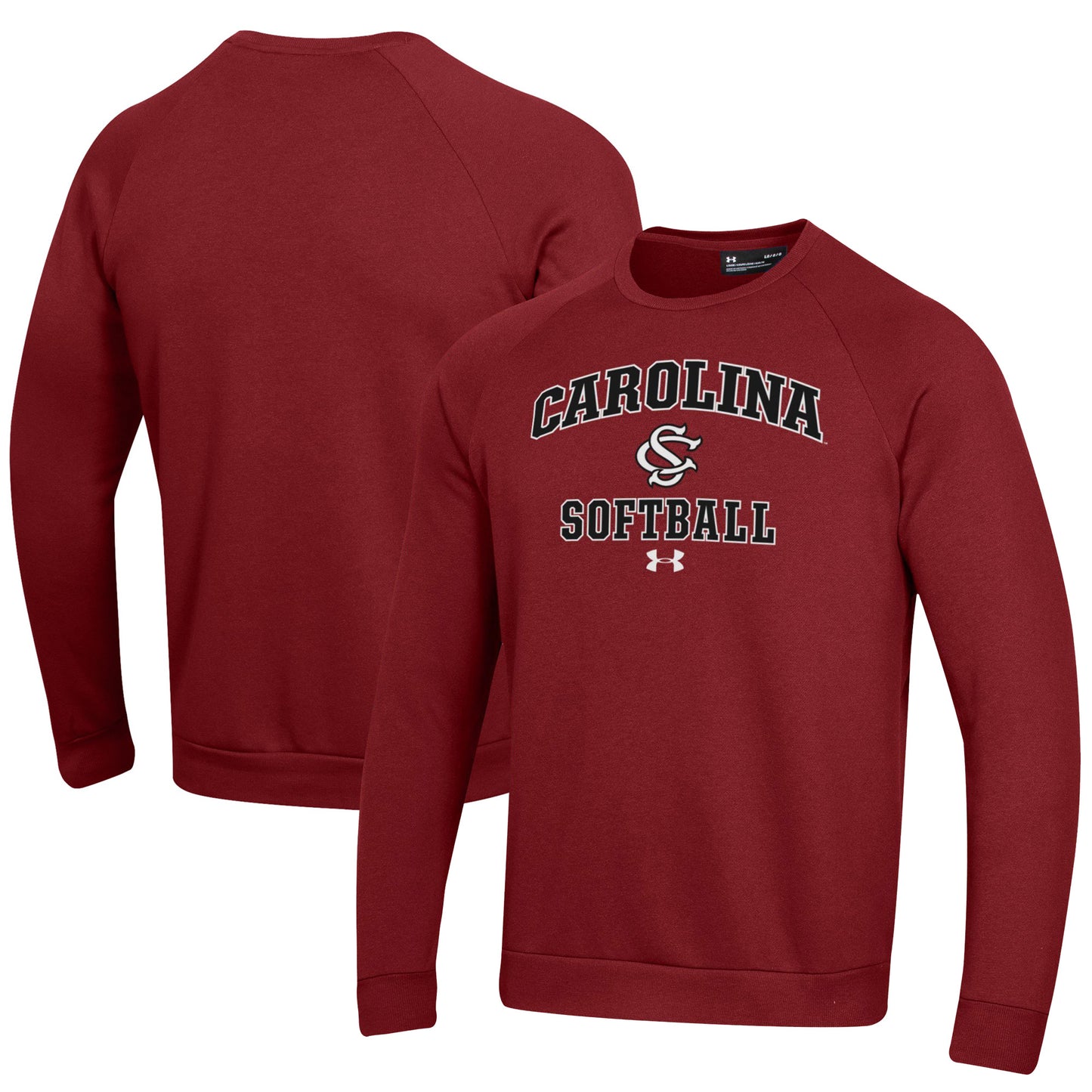 Men's Under Armour Garnet South Carolina Gamecocks Softball All Day Arch Fleece Pullover Sweatshirt