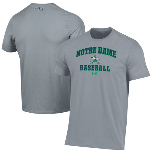 Men's Under Armour Gray Notre Dame Fighting Irish Baseball Performance T-Shirt