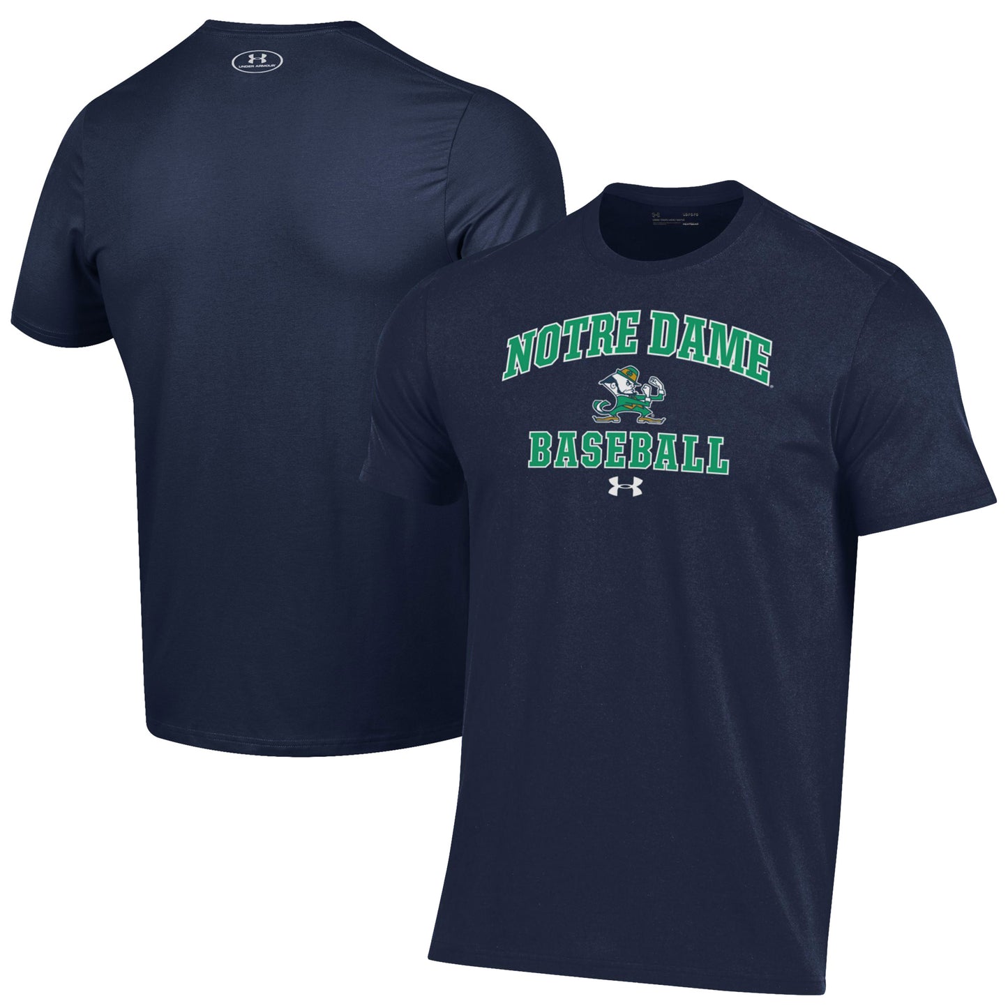 Men's Under Armour Navy Notre Dame Fighting Irish Baseball Performance T-Shirt