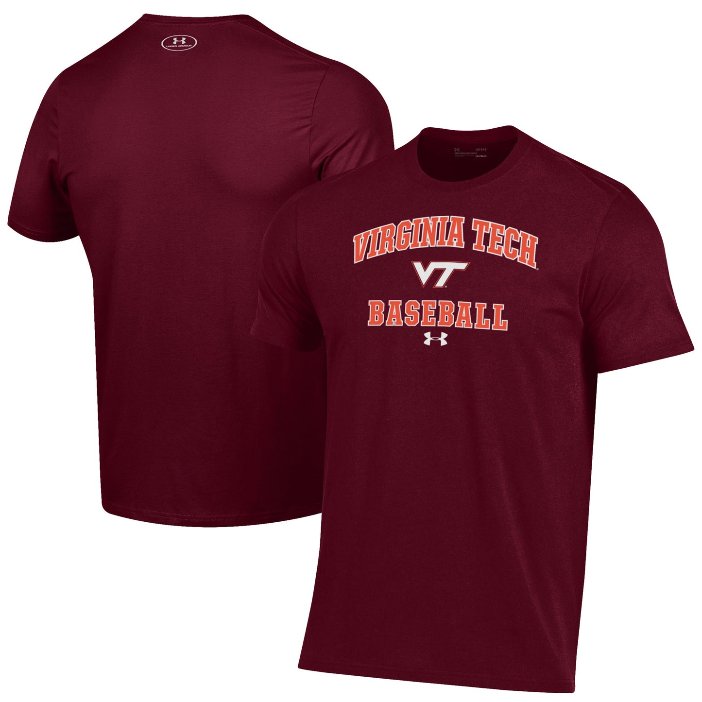 Men's Under Armour Maroon Virginia Tech Hokies Baseball Performance T-Shirt