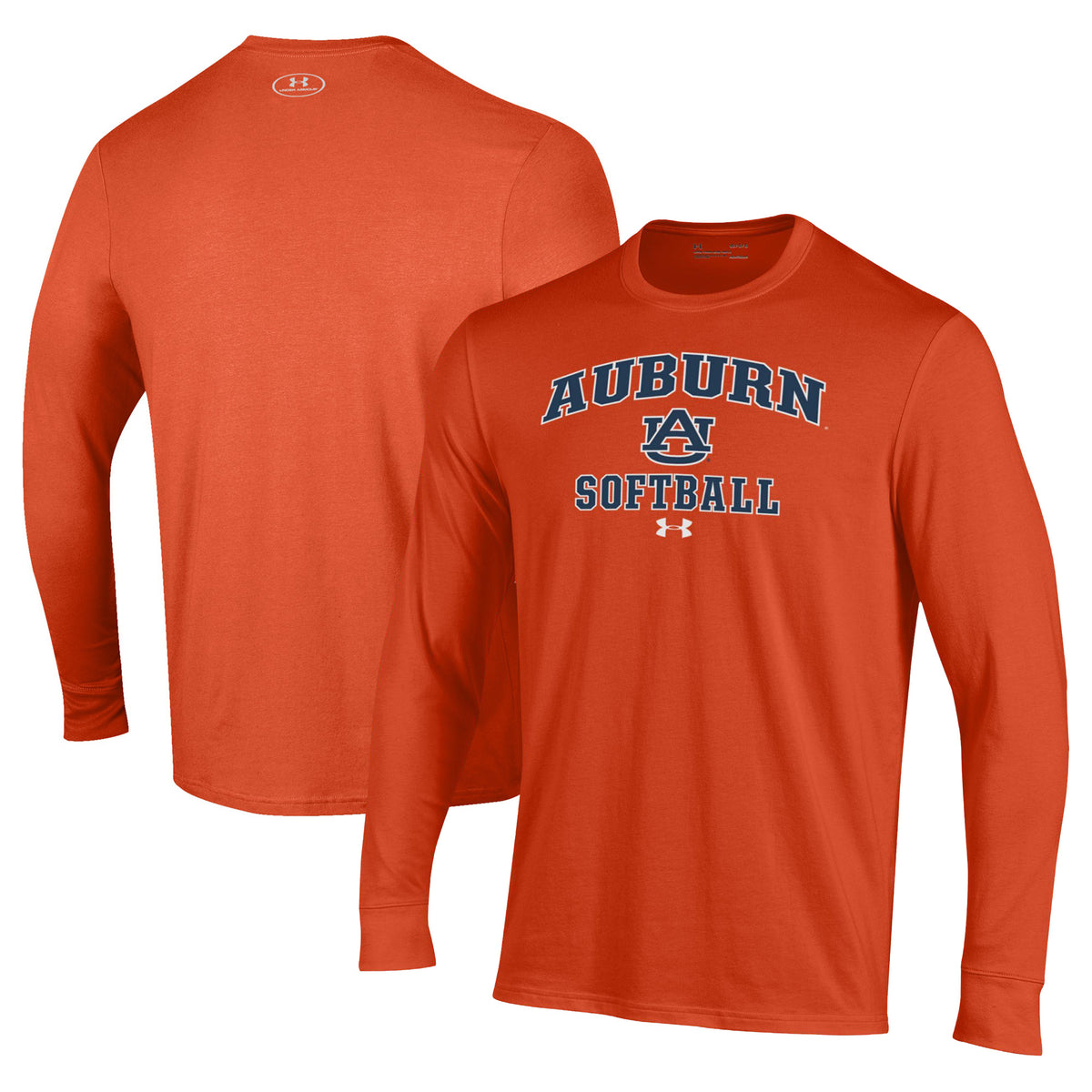 Men's Under Armour Orange Auburn Tigers Softball Performance Long Sleeve T-Shirt