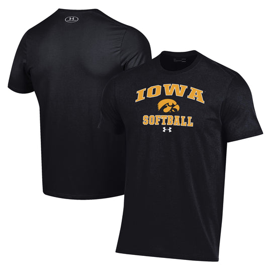 Men's Under Armour Black Iowa Hawkeyes Softball Performance T-Shirt