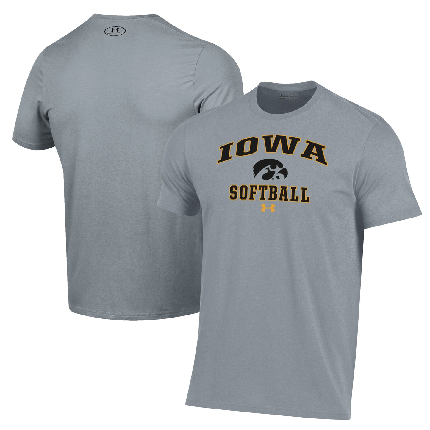 Men's Under Armour Gray Iowa Hawkeyes Softball Performance T-Shirt