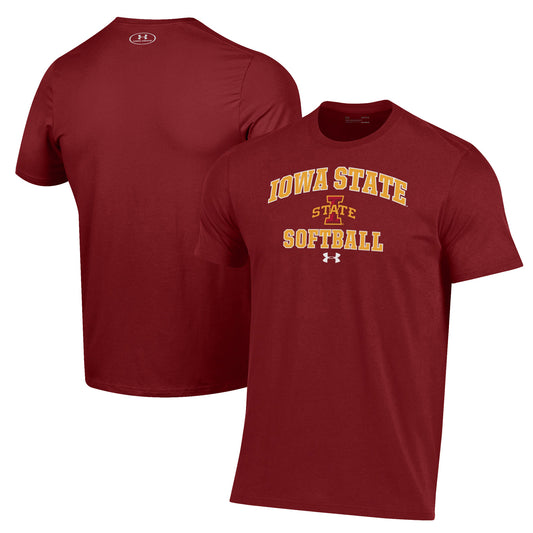 Men's Under Armour Cardinal Iowa State Cyclones Softball Performance T-Shirt