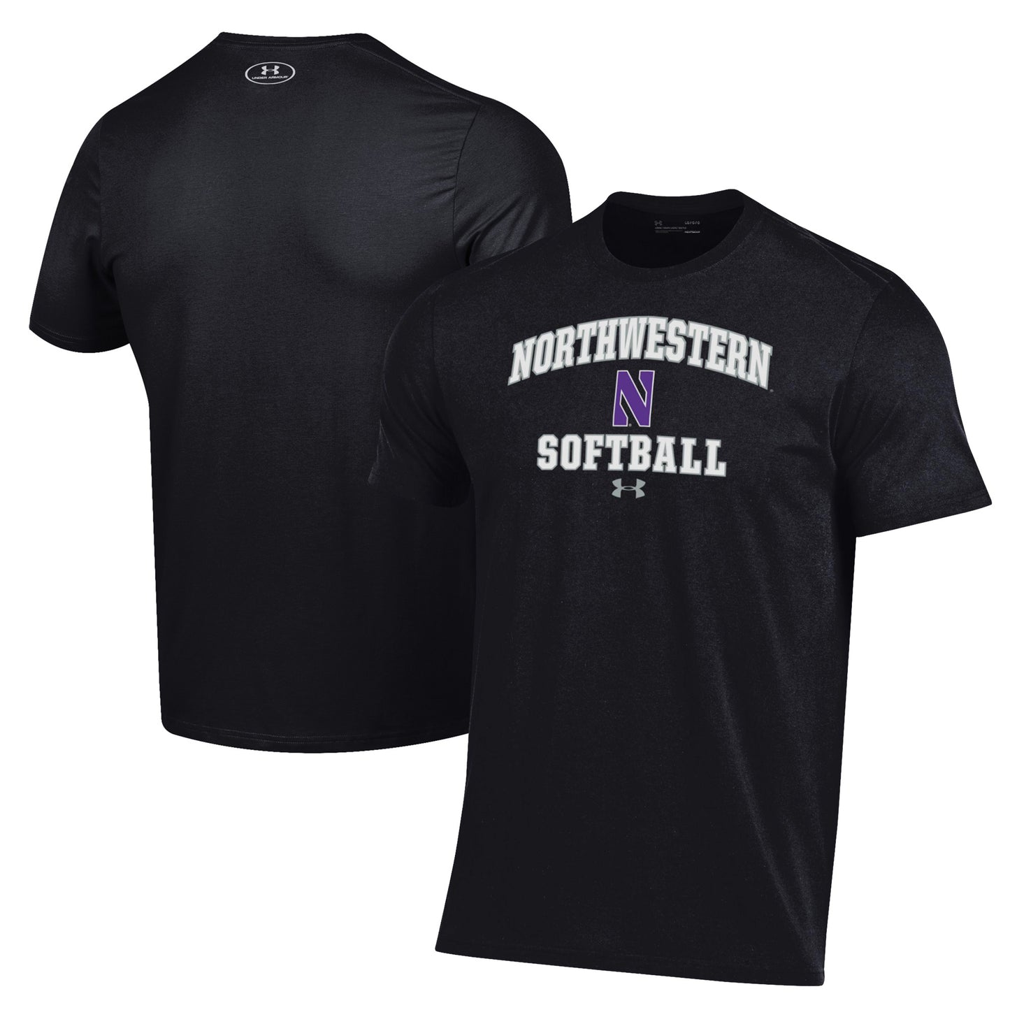 Men's Under Armour Black Northwestern Wildcats Softball Performance T-Shirt