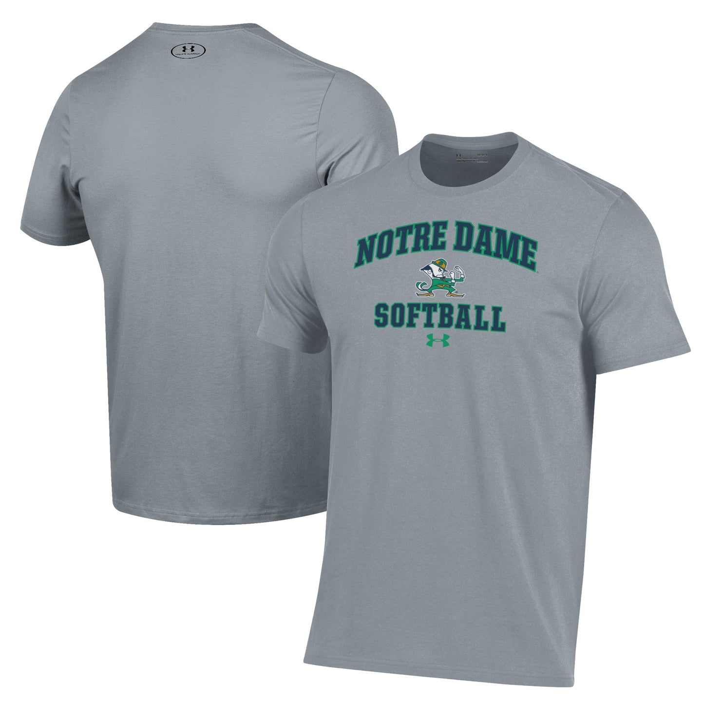 Men's Under Armour Gray Notre Dame Fighting Irish Softball Performance T-Shirt