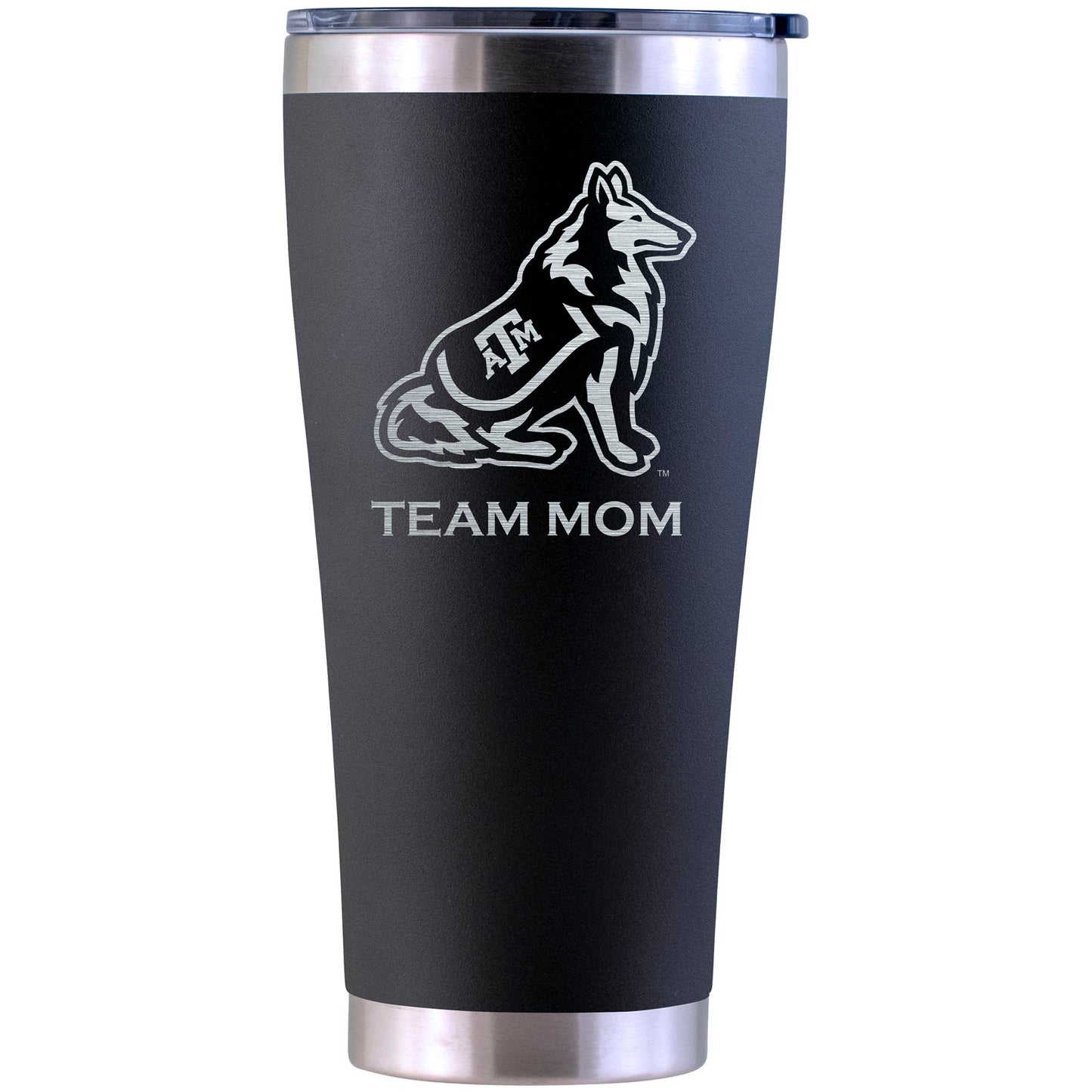 Texas A&M Aggies Personalized 30oz. Laser Etched Black Tumbler