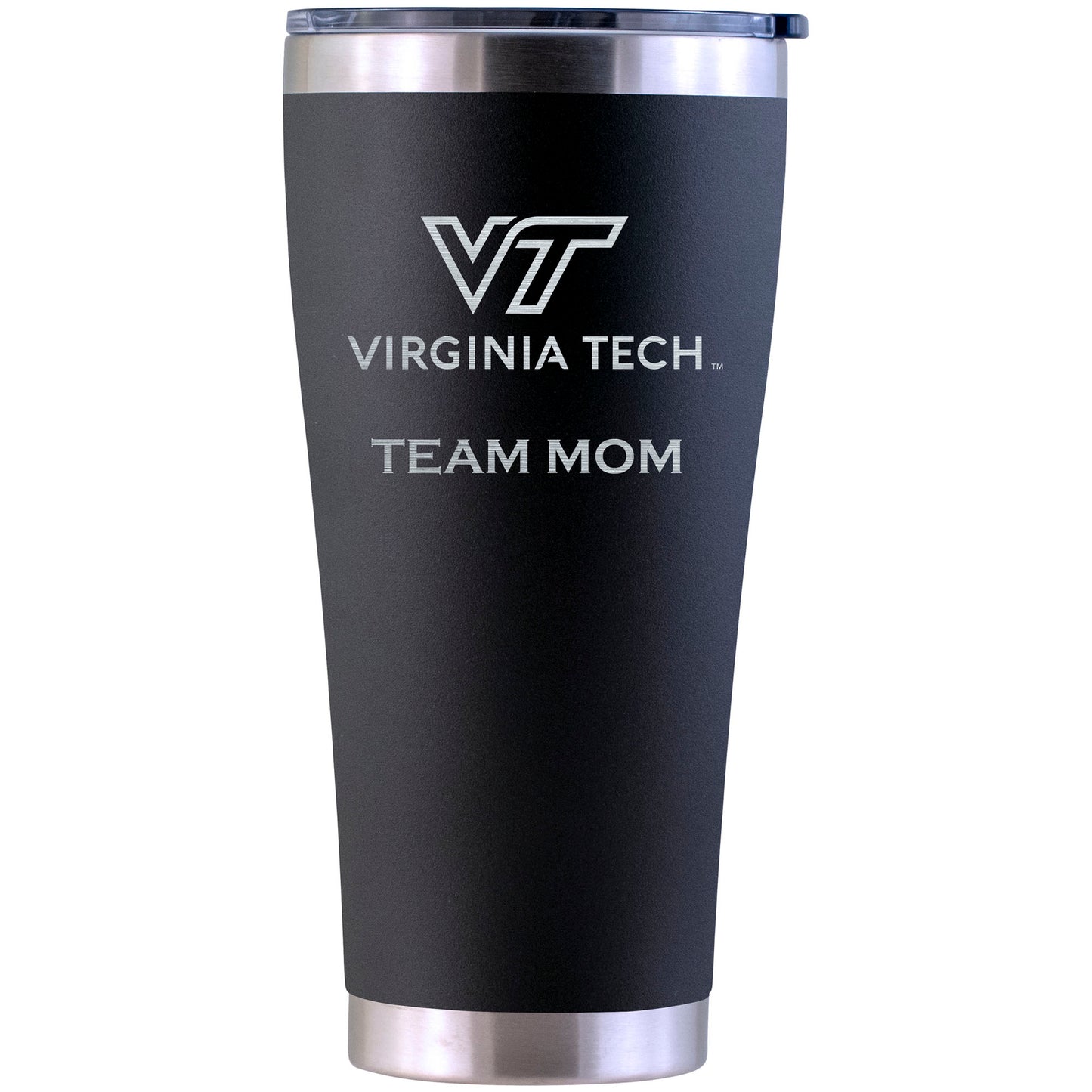 Virginia Tech Hokies Personalized 30oz. Laser Etched Black Tumbler