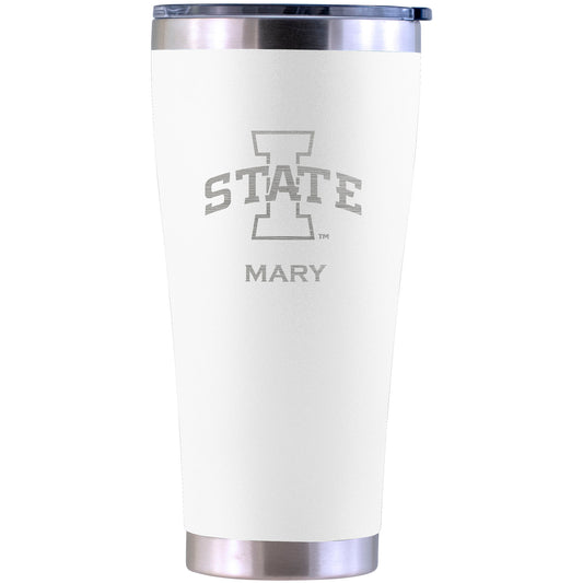 Iowa State Cyclones Personalized 30oz. Laser Etched White Tumbler