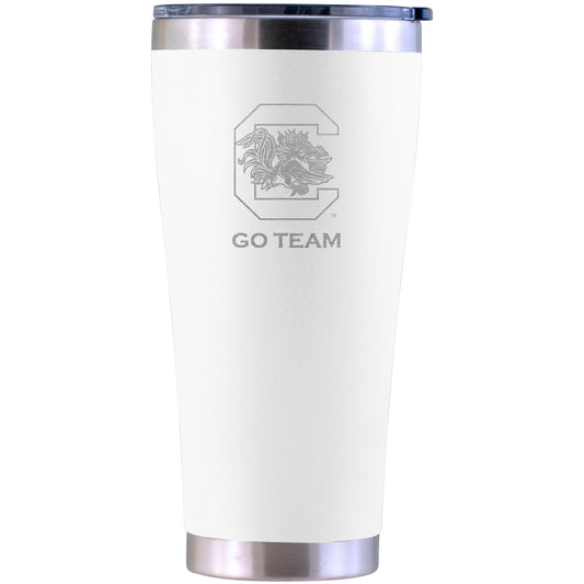 South Carolina Gamecocks Personalized 30oz. Laser Etched White Tumbler