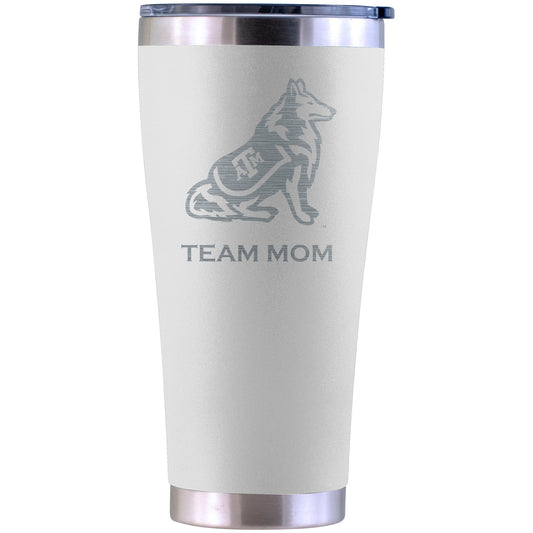 Texas A&M Aggies Personalized 30oz. Laser Etched White Tumbler