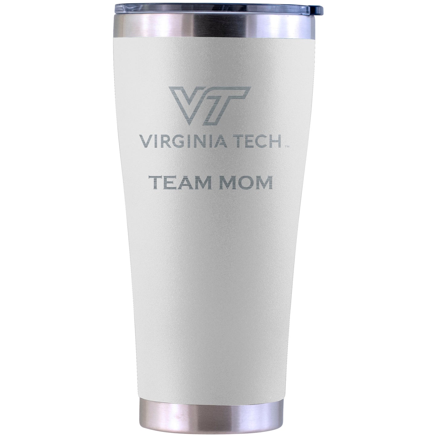 Virginia Tech Hokies Personalized 30oz. Laser Etched White Tumbler