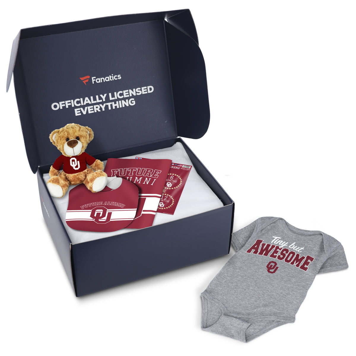 Oklahoma Sooners Fanatics Pack Baby Themed Gift Box - $65+ Value