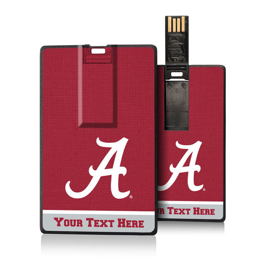 Alabama Crimson Tide Primary Logo Personalized Credit Card USB Drive