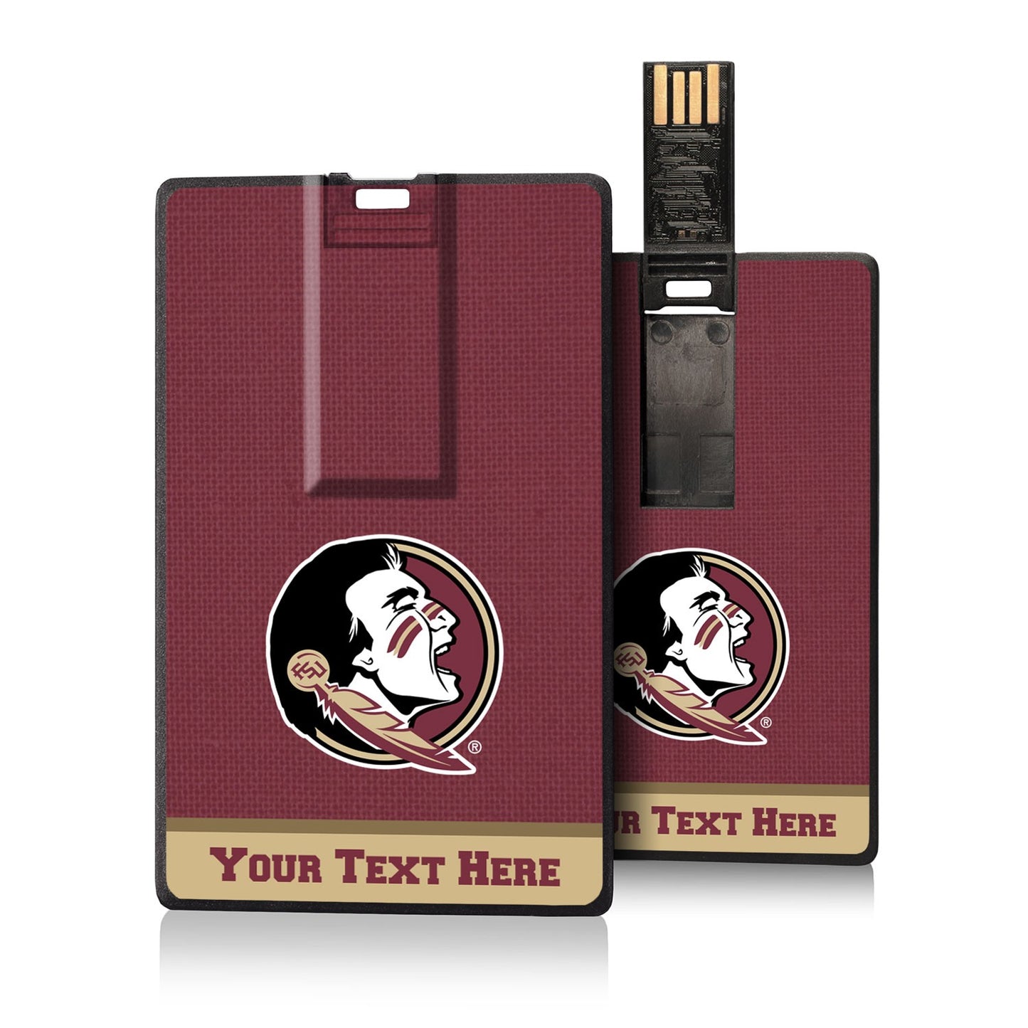 Florida State Seminoles Primary Logo Personalized Credit Card USB Drive