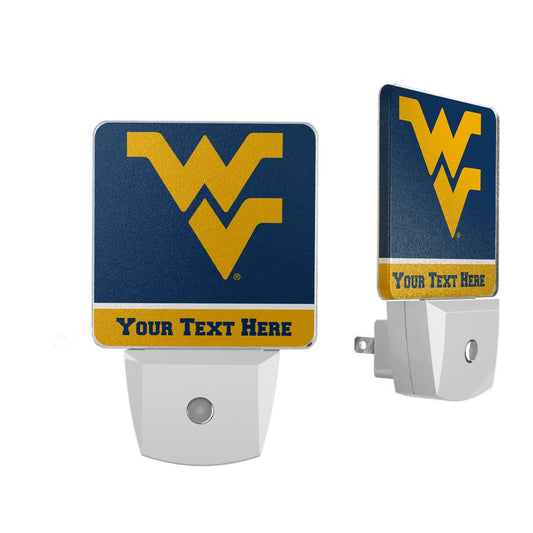 West Virginia Mountaineers Personalized 2-Piece Nightlight Set