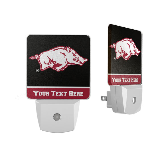 Arkansas Razorbacks Personalized 2-Piece Nightlight Set