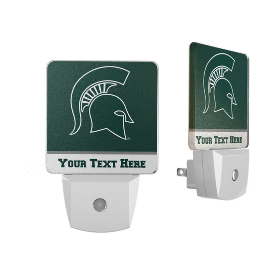 Michigan State Spartans Personalized 2-Piece Nightlight Set