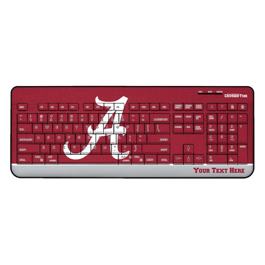 Alabama Crimson Tide Primary Logo Personalized Wireless Keyboard