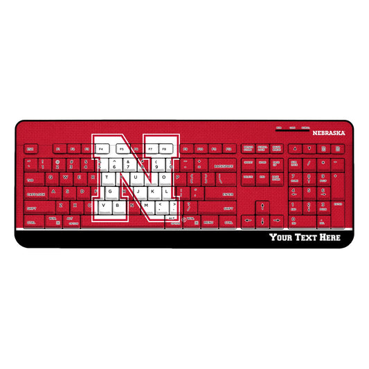 Nebraska Huskers Primary Logo Personalized Wireless Keyboard