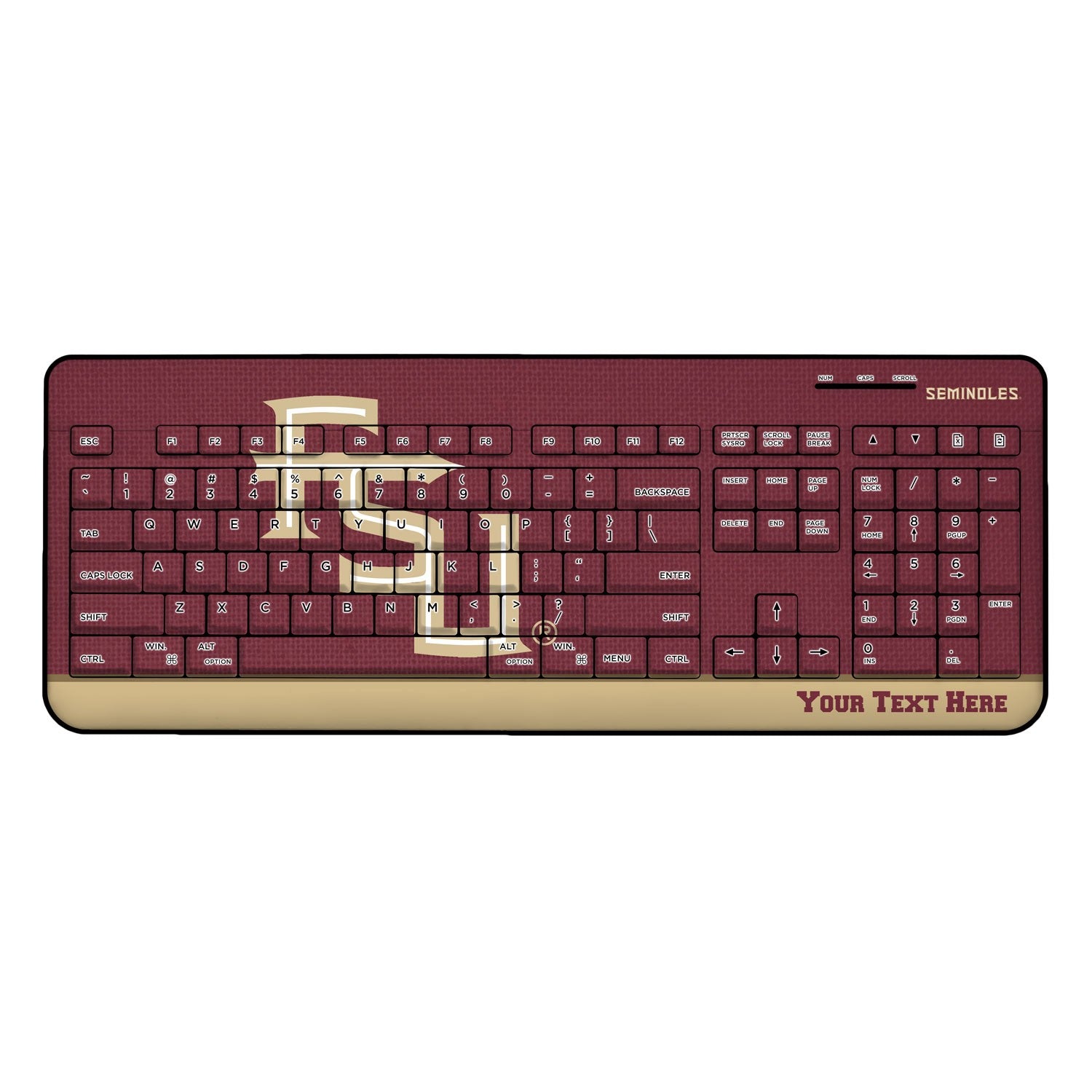 Florida State Seminoles Alternate Logo Personalized Wireless Keyboard ...