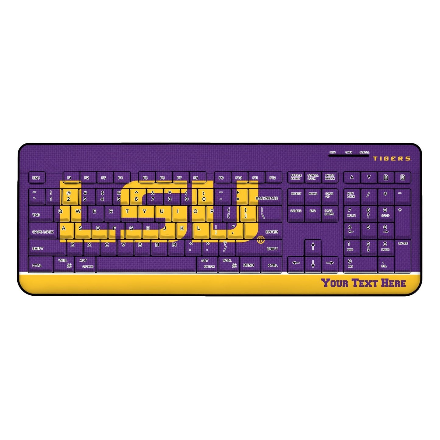 LSU Tigers Personalized Wireless Keyboard