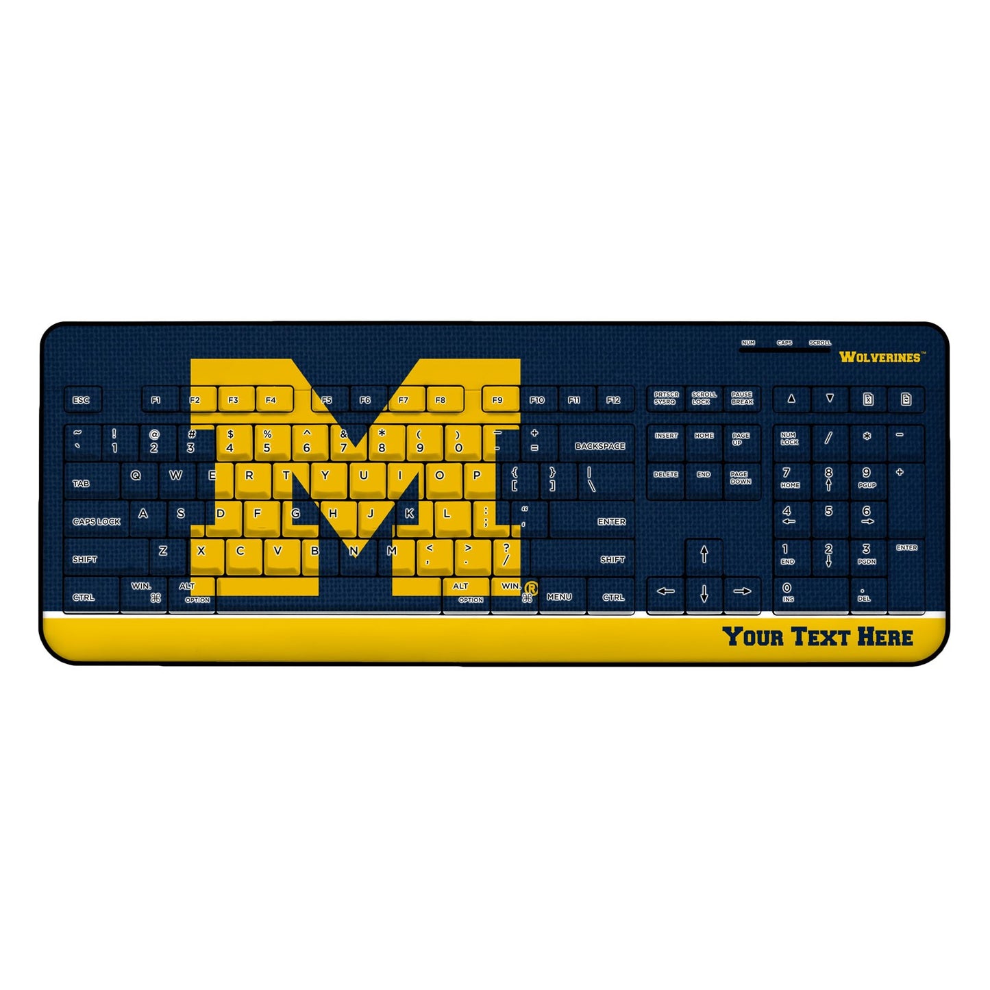 Michigan Wolverines Personalized Wireless Keyboard