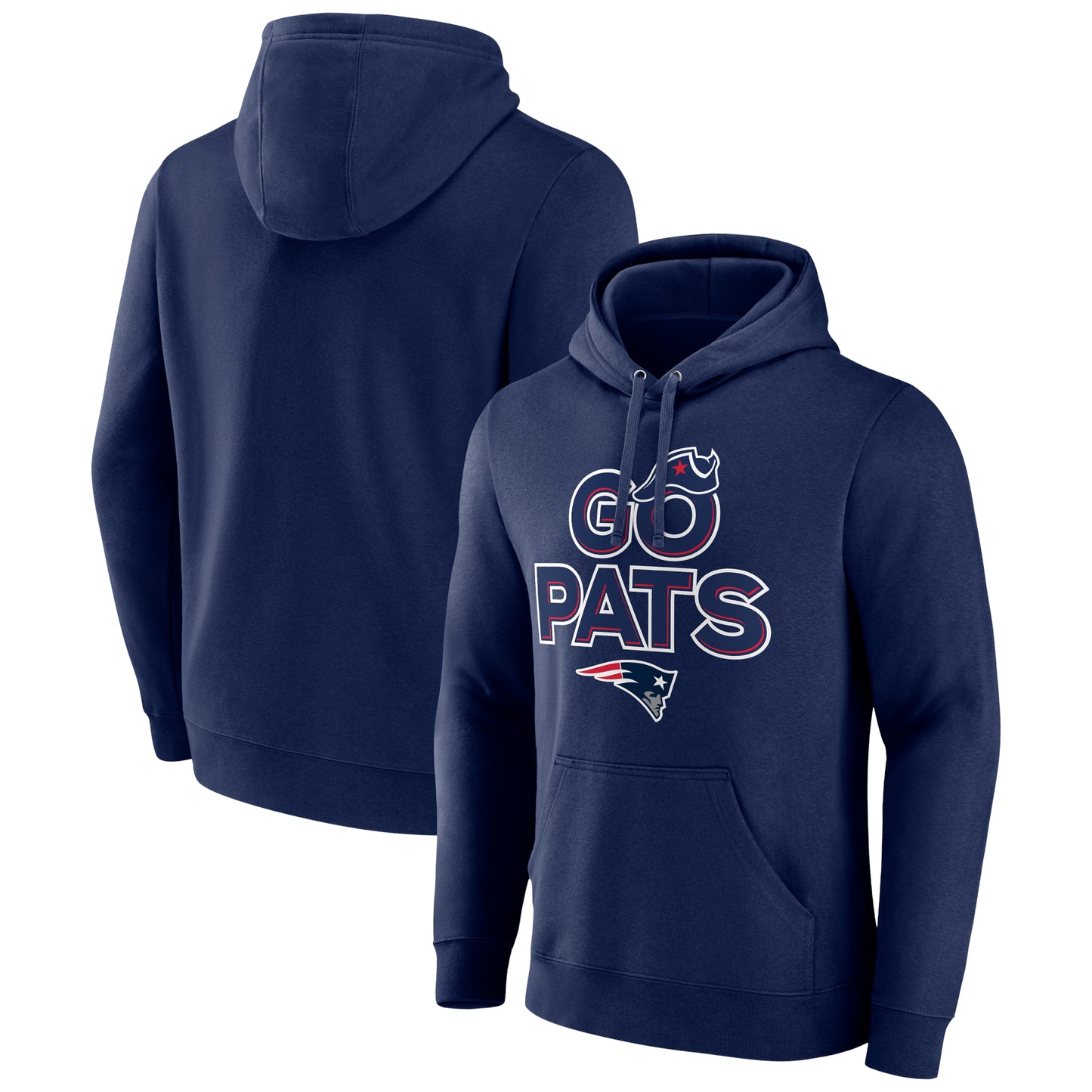 Men's Navy New England Patriots Hometown Collection Prevent Pullover Hoodie