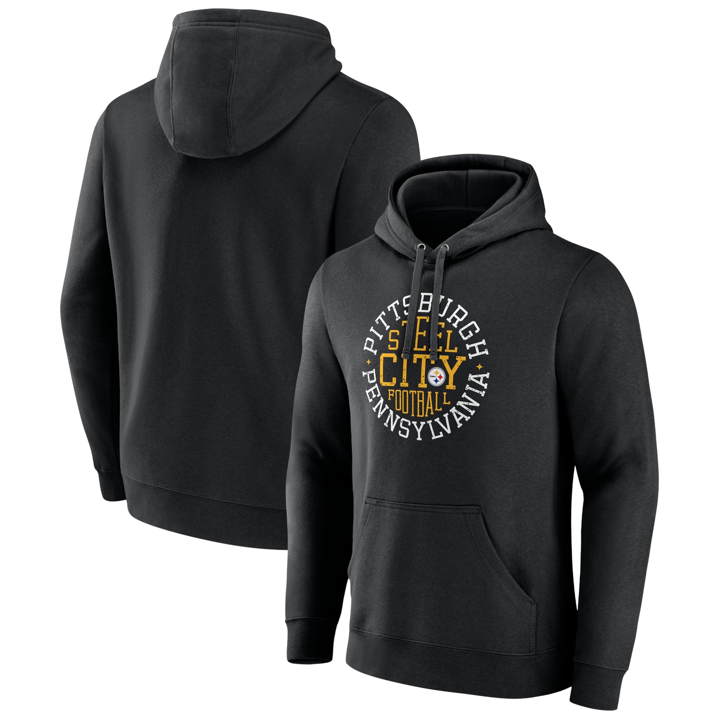 Men's Black Pittsburgh Steelers Hometown Collection Prevent Pullover Hoodie