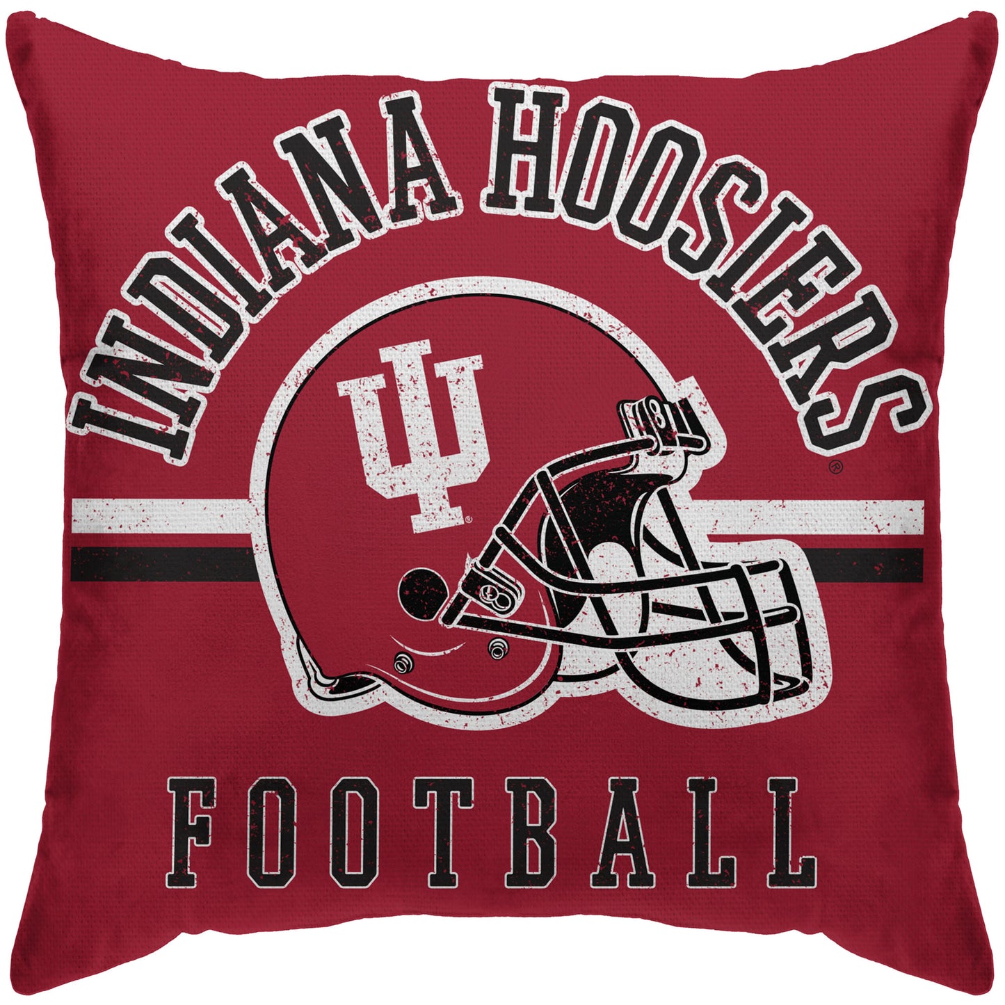 Indiana Hoosiers 18'' x 18'' Helmet Logo Duck Cloth Décor Pillow