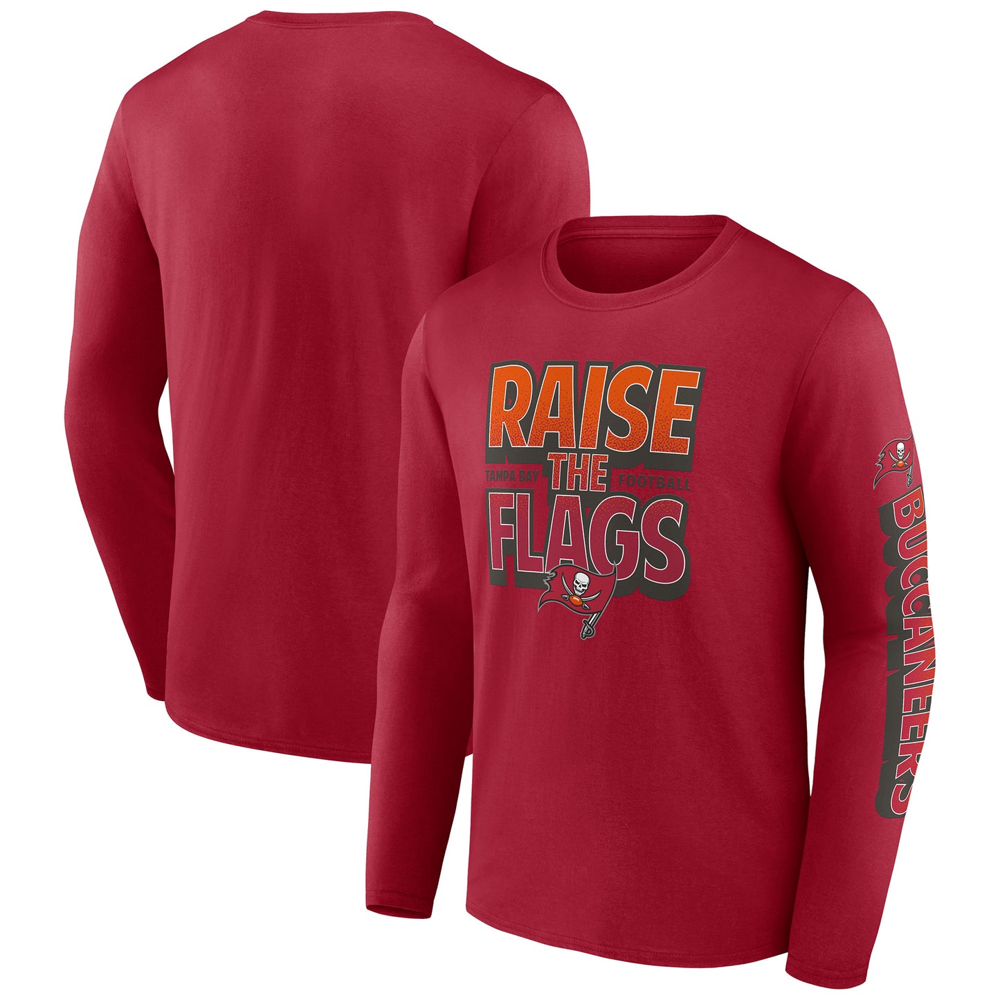 Men's Fanatics Red Tampa Bay Buccaneers Hometown Collection Sweep Long Sleeve T-Shirt