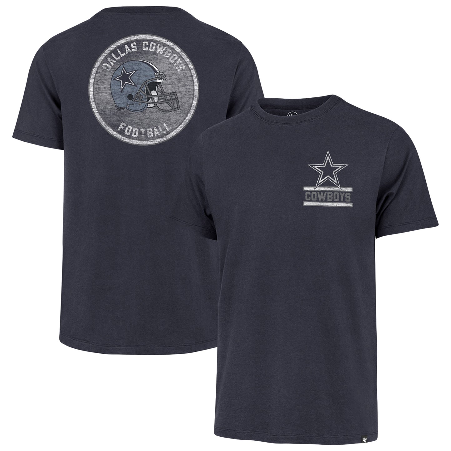 Men's '47 Navy Dallas Cowboys Open Field Franklin T-Shirt