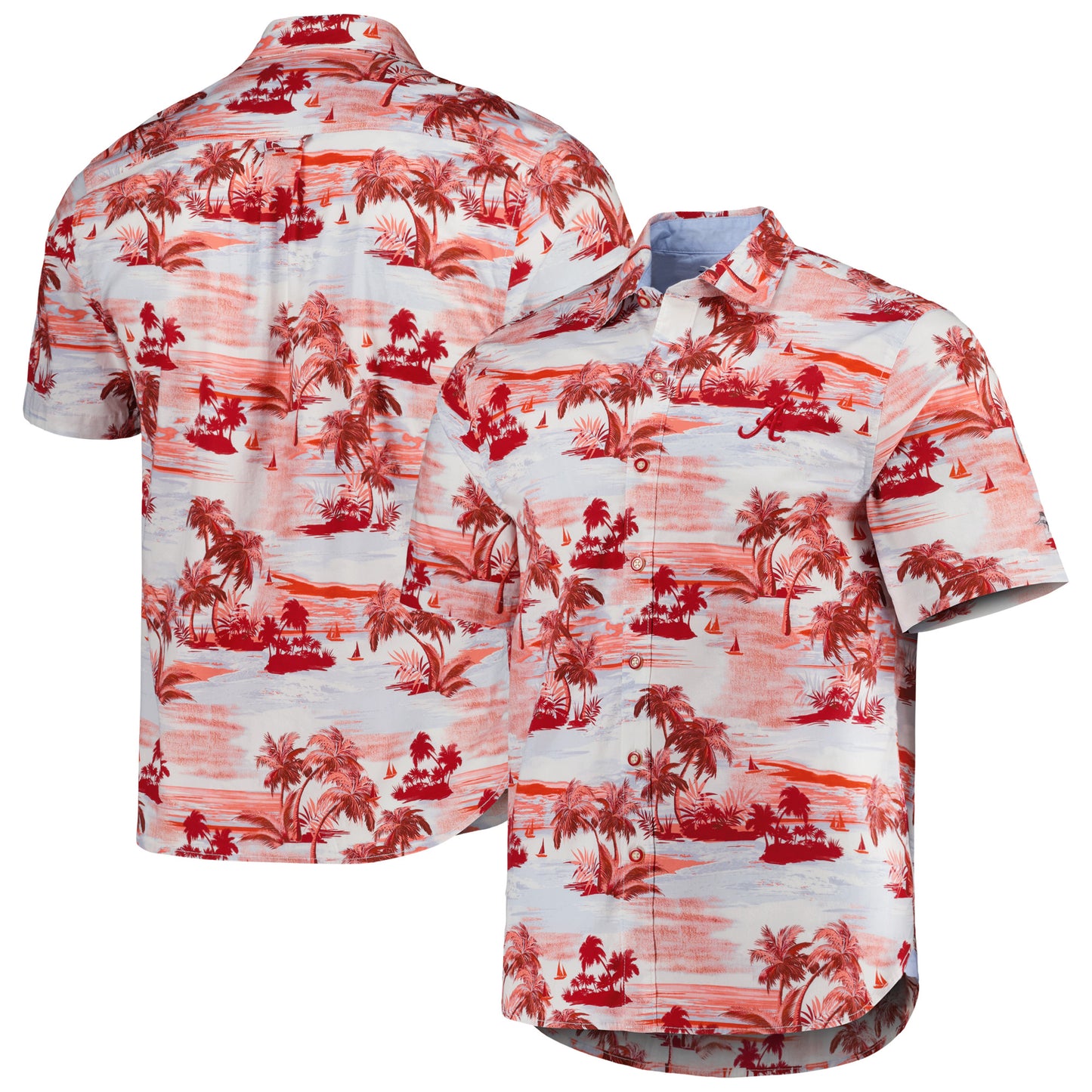 Men's Tommy Bahama Crimson Alabama Crimson Tide Tropical Horizons Button-Up Shirt