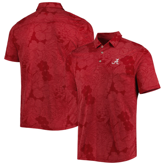 Men's Tommy Bahama Crimson Alabama Crimson Tide Miramar Blooms Polo