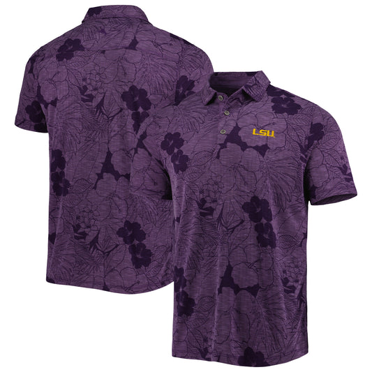 Men's Tommy Bahama Purple LSU Tigers Miramar Blooms Polo