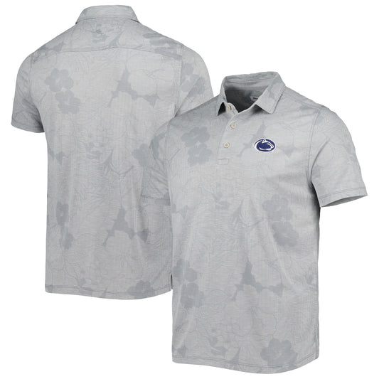 Men's Tommy Bahama Gray Penn State Nittany Lions Miramar Blooms Polo