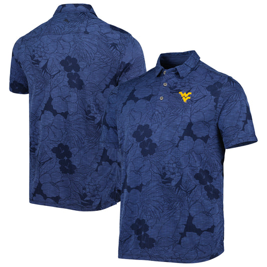 Men's Tommy Bahama Navy West Virginia Mountaineers Miramar Blooms Polo