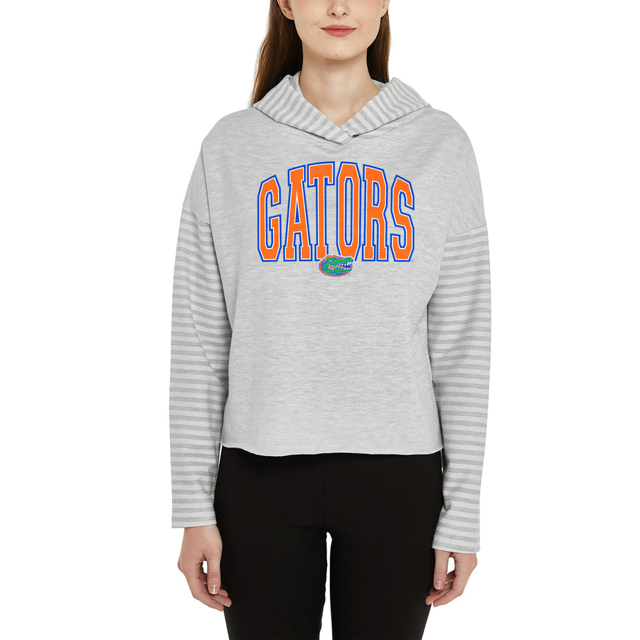 Women's Concepts Sport Gray Florida Gators Incense Terry Long Sleeve Hoodie T-Shirt