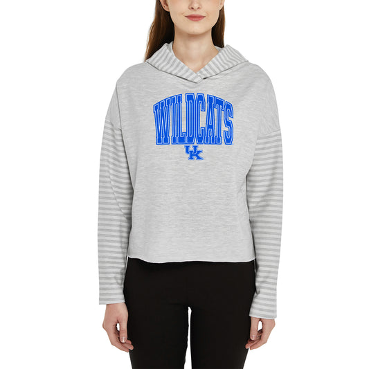 Women's Concepts Sport Gray Kentucky Wildcats Incense Terry Long Sleeve Hoodie T-Shirt