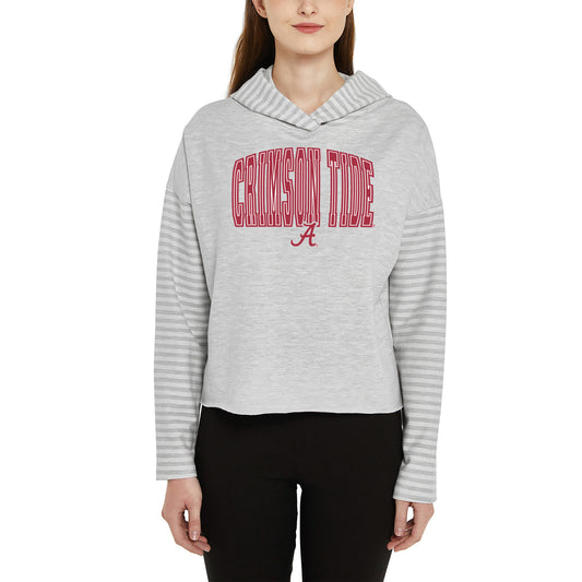 Women's Concepts Sport Gray Alabama Crimson Tide Incense Terry Long Sleeve Hoodie T-Shirt