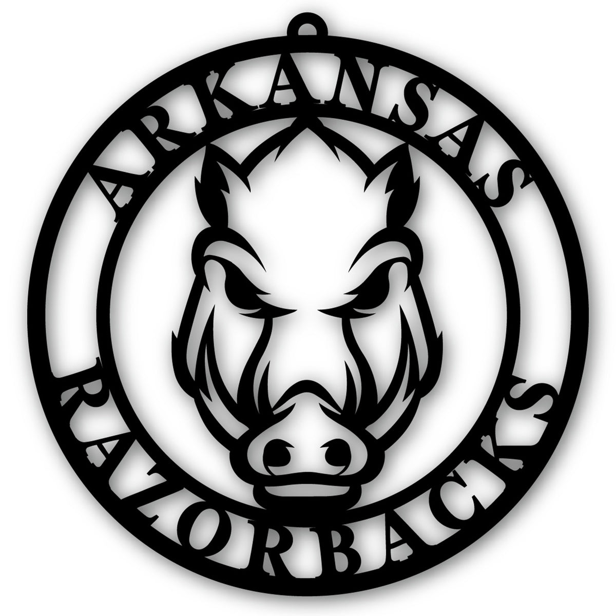 Black Arkansas Razorbacks 16'' Team Logo Cutout