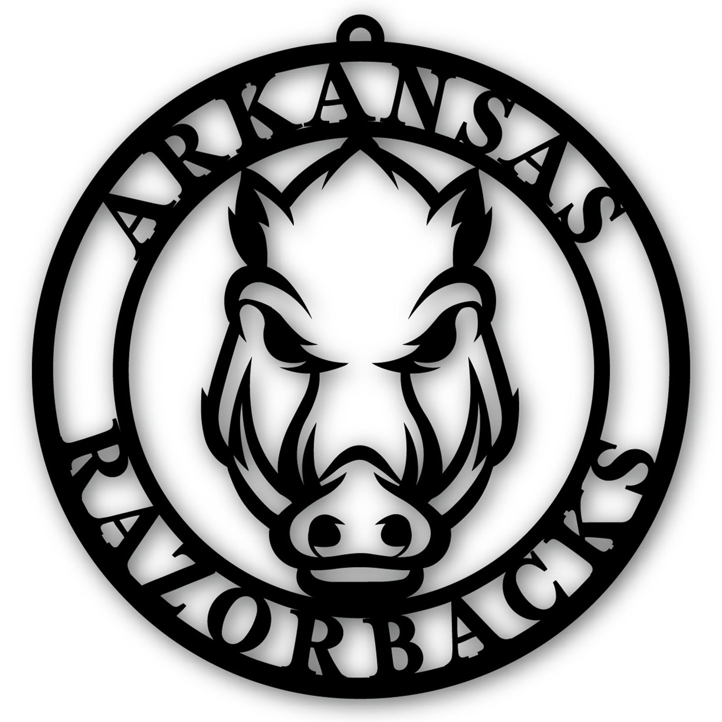 Black Arkansas Razorbacks 16'' Team Logo Cutout