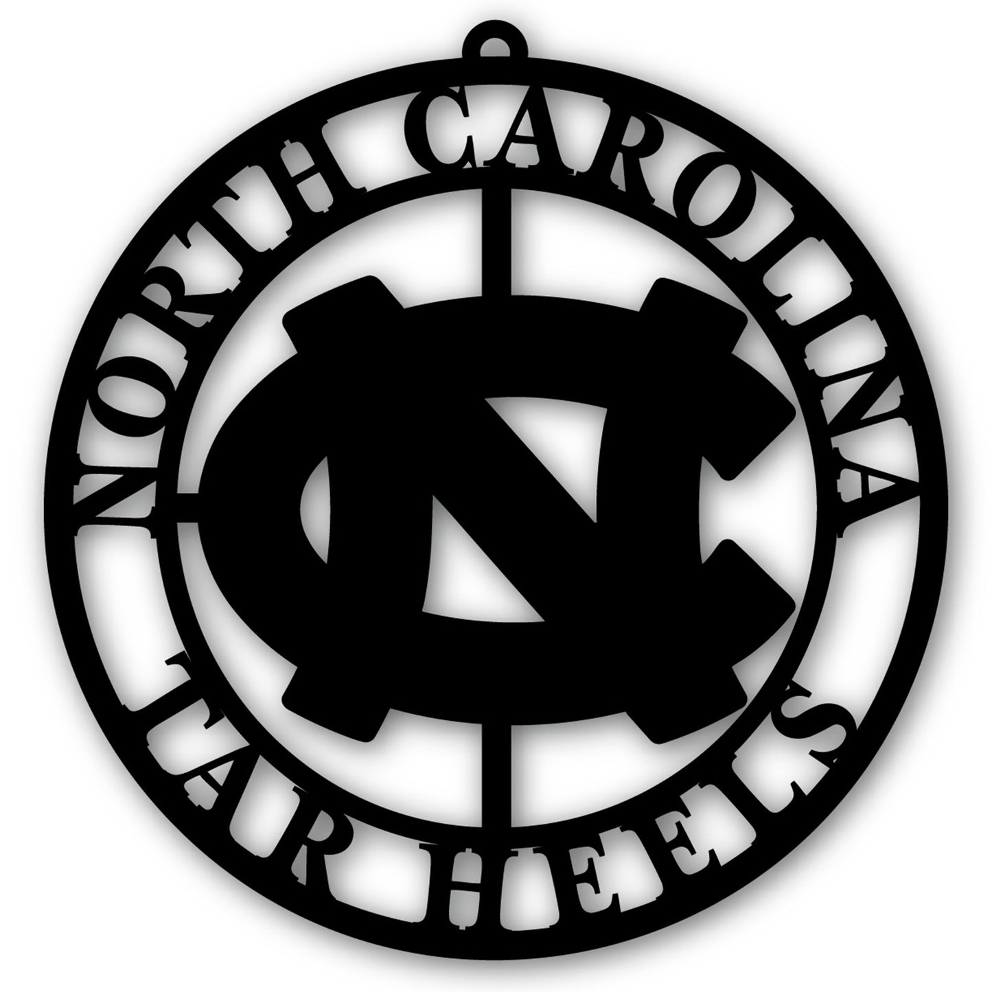 Black North Carolina Tar Heels 16'' Team Logo Cutout