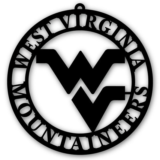 Black West Virginia Mountaineers 16'' Team Logo Cutout