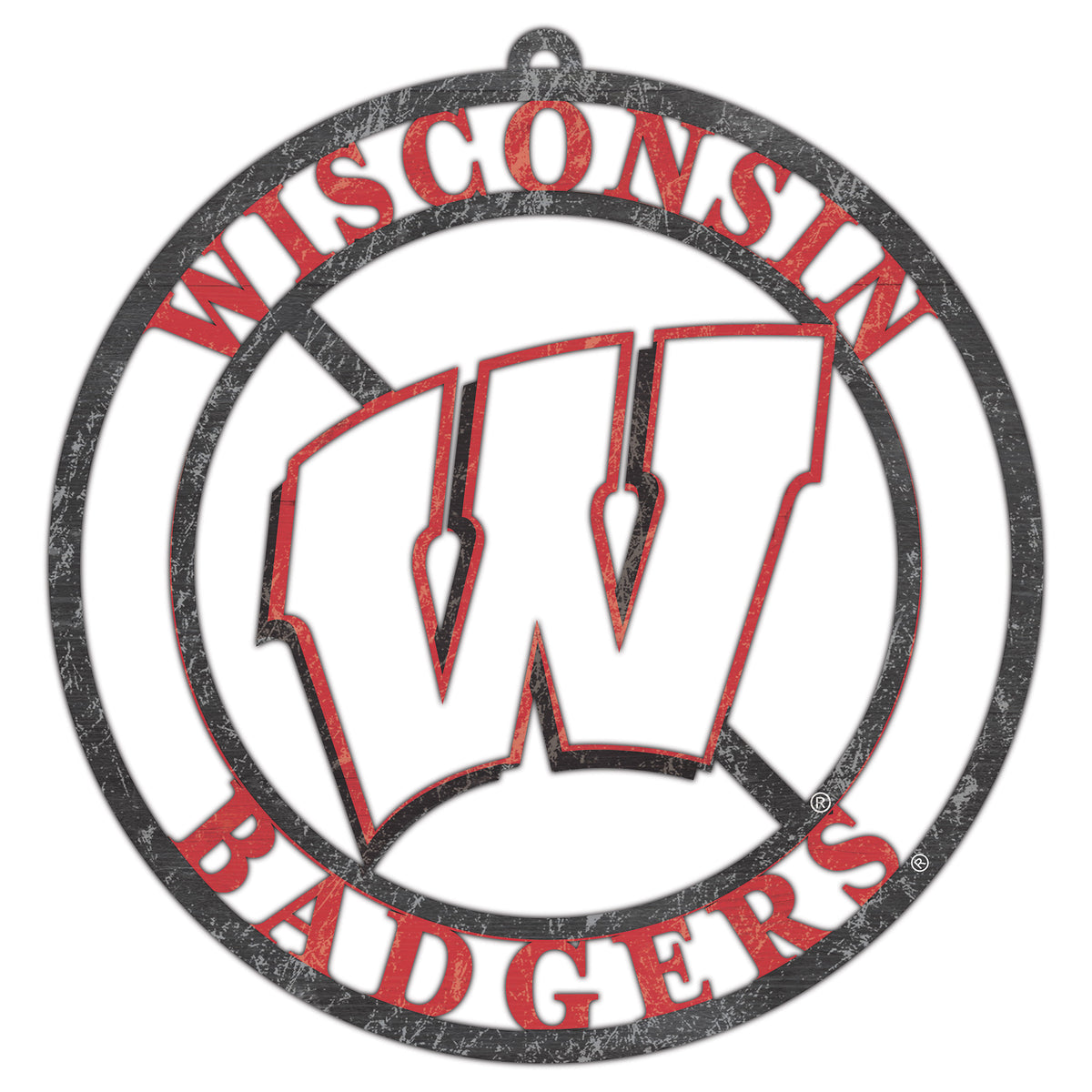 Wisconsin Badgers 16'' Team Color Logo Cutout