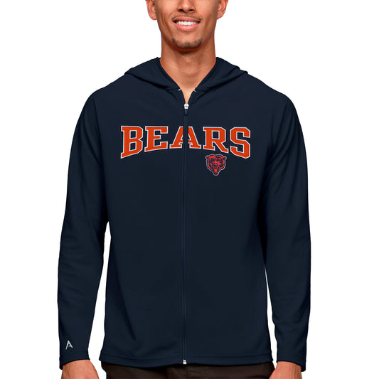 Men's Antigua Navy Chicago Bears Legacy Full-Zip Hoodie