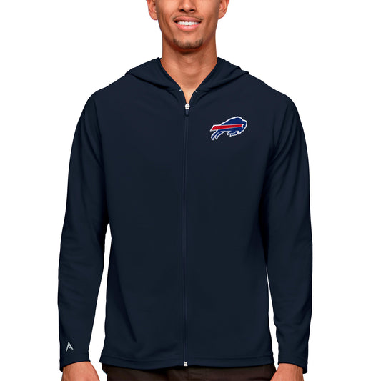 Men's Antigua Navy Buffalo Bills Logo Legacy Full-Zip Hoodie