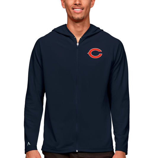 Men's Antigua Navy Chicago Bears Logo Legacy Full-Zip Hoodie